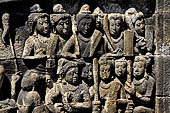 Borobudur reliefs - First Gallery, Northern side - Panel 97. 