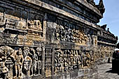 Borobudur reliefs - First Gallery, North-Eastern side - Panel 111-112 