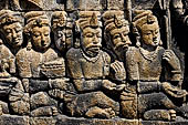 Borobudur reliefs - First Gallery, North-Eastern side - Panel 113. 