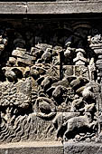 Borobudur, reliefs of the First Gallery balustrade. 