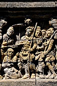 Borobudur, reliefs of the First Gallery balustrade. 