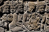 Borobudur, reliefs of the Second Gallery balustrade, Panel 42. Unidentified scene from the Jataka. 