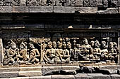 Borobudur, reliefs of the Second Gallery balustrade 