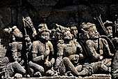 Borobudur, reliefs of the Second Gallery balustrade 