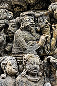 Borobudur, relief of the upper galleries 