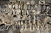 Borobudur, relief of the upper galleries 