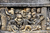 Borobudur, relief of the upper galleries 