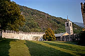 Corenno Plinio - the Andreani castle (IV century) with a circle of walls enforced by two towers