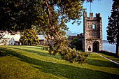 Corenno Plinio - the Andreani castle (IV century) with a circle of walls enforced by two towers