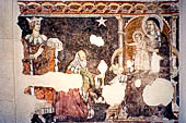 Corenno Plinio - 'Adorazione dei magi' medieval fresco of San Tommaso from Canterbury church 