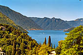 Lago di como. Panorama sul ramo di Lecco visto da villa Serbelloni, Bellagio. 