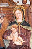 Lago di Como - Madonna del Soccorso Ossuccio. Particolare dell'affresco della Madonna col Bambino e Sant'Eufemia 