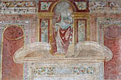 Lago di Como - Chiesa di S. Giacomo (XI - XII sec) Ossuccio. Particolare dell'affresco posto sul muro esterno della chiesa. 