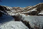 Il Lago di Val Mora (1546 m) in vista del Passo di San Marco.