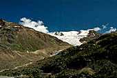 Valtellina Parco dello Stelvio - Il ghiacciaio dei Forni visto da Rifugio dei Forni. 