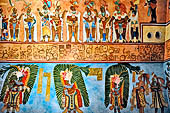 Chetumal - Museo de la Cultura Maya, reproduction of the frescos of the first chamber of The Temple of the Murals at Bonampak.