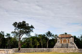 Chichen Itza - The Ball Game, with the Temple of the Bearded Man (Templo del Hombre Barbado) on the North.