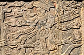 Chichen Itza - The Tzompantli. Warriors who carry human heads in their hands.