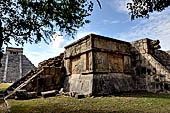 Chichen Itza - The Venus Platform. In the background the big pyramid of Kukulcan