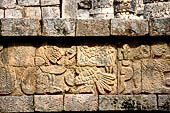 Chichen Itza - Court of the Thousand Columns. Bas-reliefs of the Northern colonnade.