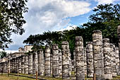 Chichen Itza - Court of the Thousand Columns. The Northern colonnade.