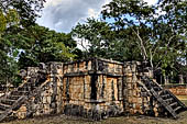 Chichen Itza - the group of el Osario (the Ossuary). The Platform of Venus, very similar to the one of the same name in the Great Plaza of the Castle. 