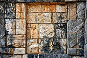 Chichen Itza - The group of el Osario (the Ossuary). The Platform of Venus. Relief of Serpent Bird Man, which is considered to be the representation of Quetzalcoatl-Kukulcan as the 'Morning Star'.