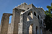 Izamal - Convent of San Antonio de Padua (XVI c), massive apses of the church.