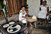 Traditional Yucatecan food at the restaurant in Izamal.