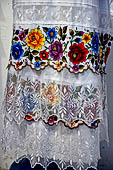 Izamal - The Centro Cultural y Artesanal. Embroidery of traditional dress.