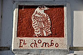 Merida - street sign plaques at the corner of the roads.