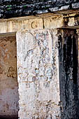 Palenque - The Palace, House C. Stucco bas-reliefs on West piers.