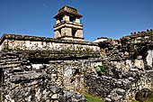 Palenque  - The Palace. South-eastern patio with House E and the Tower.