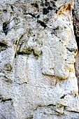 Palenque - The Palace. Patio of the Captives (Patio de los Cautivos), images at base of House C third captive from left.