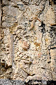 Palenque - The Palace. House A. Stucco ornament on the eastern pier.