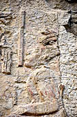 Palenque - The Palace. House A. Stucco ornament on the eastern pier.