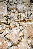 Palenque  - The Palace. House D. Stucco modelling of pier C of the western corridor.