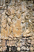 Palenque - The Palace. House D. Stucco modelling of pier C of the western corridor.