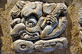 Palenque - The archaeological Museum, stucco glyph (452) of Temple XVIII. 