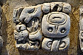 Palenque - The archaeological Museum, stucco glyph of Temple XVIII. 