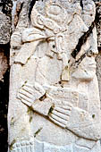 Palenque - The Palace. Patio of the Captives (Patio de los Cautivos), images at base of House C second captive from left.