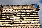 Uxmal - The Quadrangle of the Birds (Cuadrangulo de los Pajaros) named for the macaws on the roof of the building on the west side.