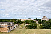 Uxmal - The Magician's Pyramid (el Adivino) seen from the House of the Turtle