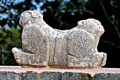 Uxmal - Palace of the Governor. Two-headed Jaguar Throne.