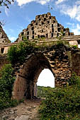 Uxmal - Dovecote Group, South side of House of the Pigeons, central vaulted passageway. #