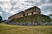 Uxmal - Palace of the Governor, front (East) facade with the grand staircase.