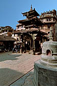 Bhaktapur - Tachupal Tole. To the North of the square there is this pagoda temple dedicated to Salan Ganesh.