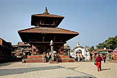 Bhaktapur - Durbar Square - Krishna Temple a two tier nepali pagoda temple 