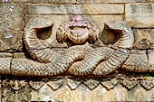 Bhaktapur - Durbar Square - Fasidega Temple (Shiva) on the eastern esplanade of the square, decoration detail. 