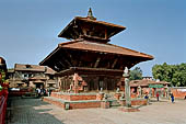 Bhaktapur - Durbar Square - Krishna Temple a two tier nepali pagoda temple 